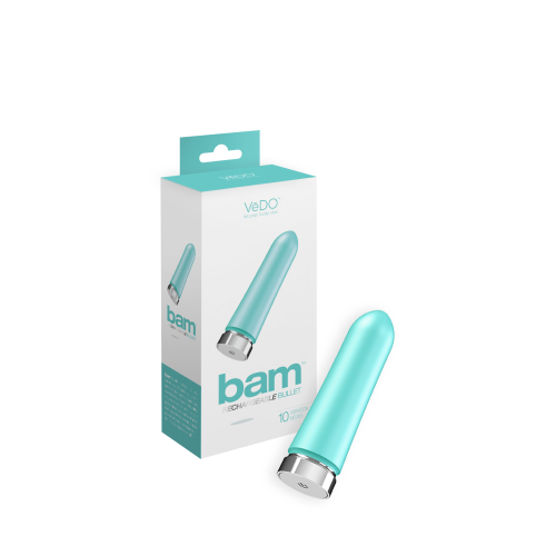 Vedo Bam Rechargeable Bullet - Tease Me Turquoise