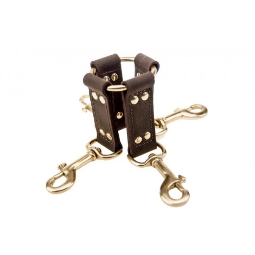 Bound Nubuck Leather 4 Way Hog Tie