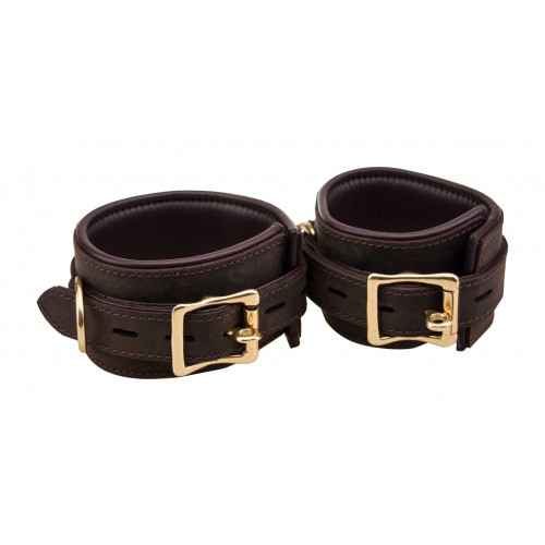 Bound Nubuck Leather Ankle Cuffs
